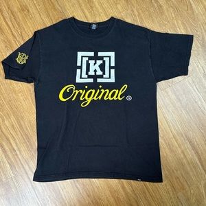 KR3W vintage skateboard tee men’s large pre owned black
